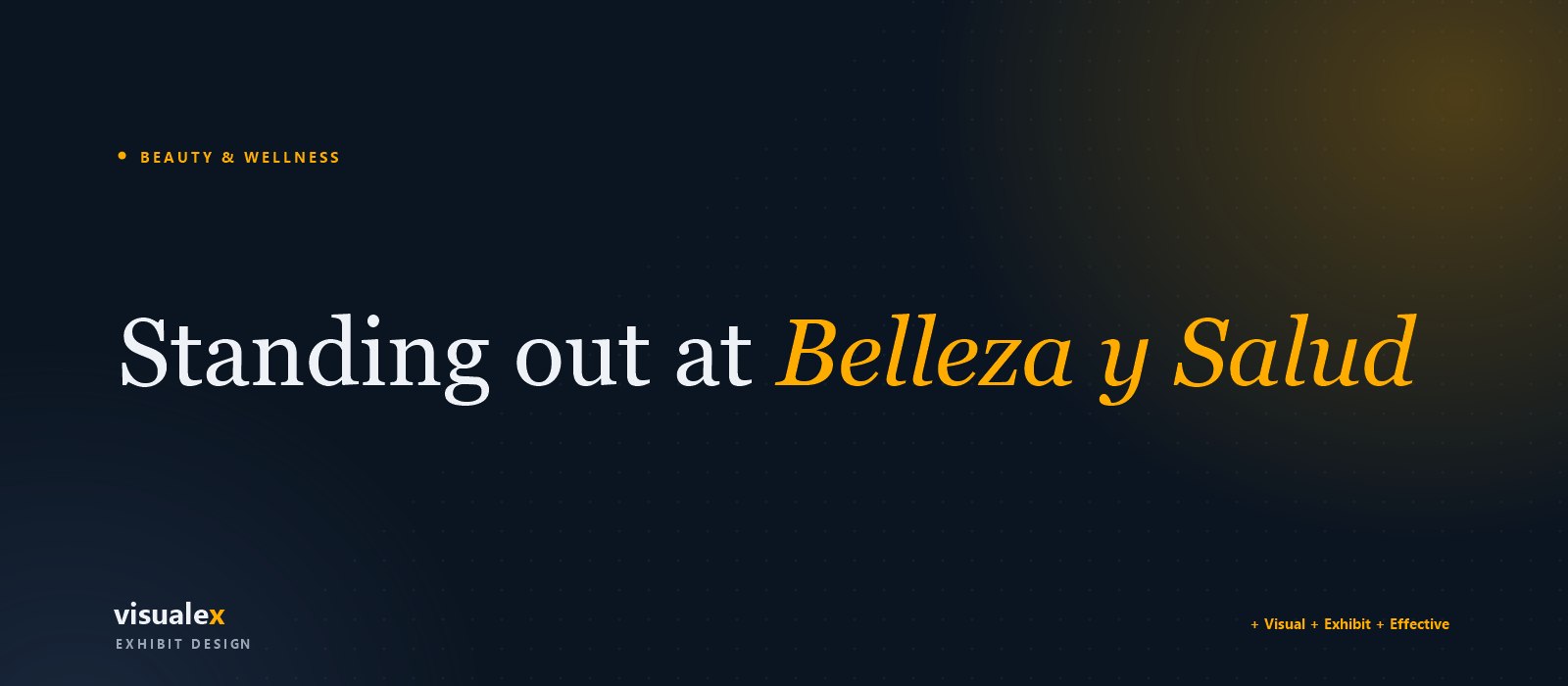 A premium beauty brand stand at Belleza y Salud, Corferias — Visualex.