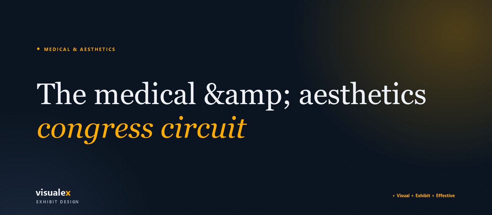 A refined medical-aesthetics congress stand in Latin America — Visualex.